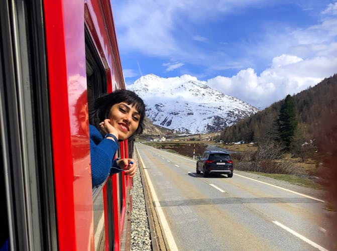 St. Moritz Day Tour from Milan with Iconic Bernina Red Train Ride