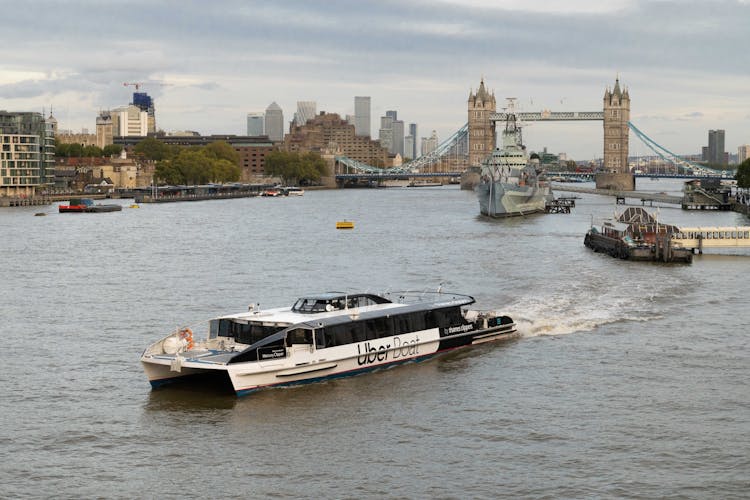 Hop-On Hop-Off  Boat Tour with Cable Car Roundtrip for Two in London