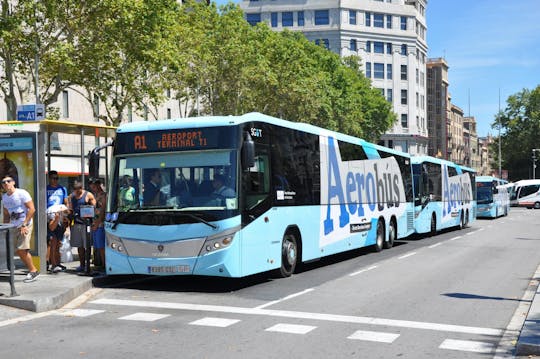 Barcelona-El Prat Aerobús shuttle service to and from the city centre