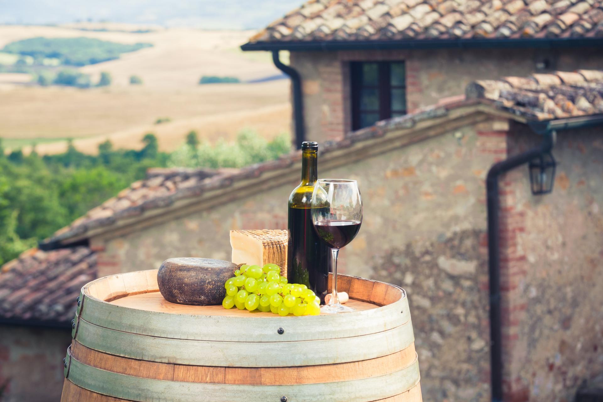 Chianti vin Tur från Florens