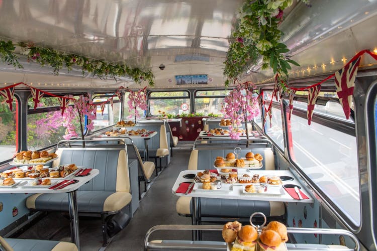London vintage bus tour with afternoon tea