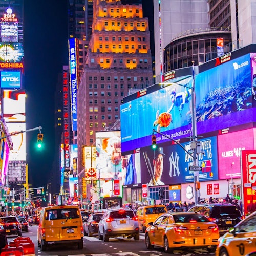 New York City: Guided Night Bus Tour