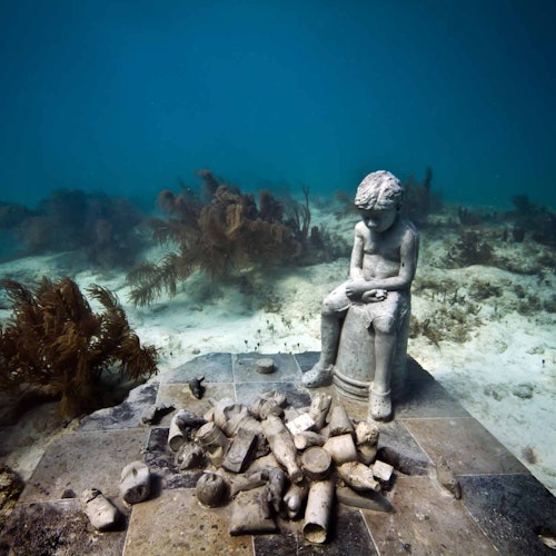 MUSA Museo Subacuático de Arte de Cancún: Excursión con esnórquel y barco con fondo de cristal y bebida