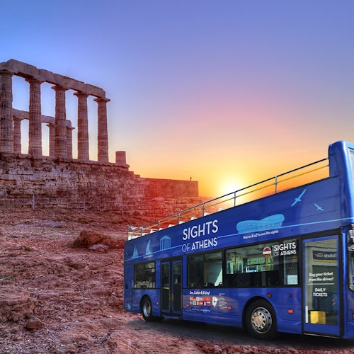 Sights of Athens Combo: Autobús Hop-on Hop-off + Excursión al Atardecer en el Cabo Sounion