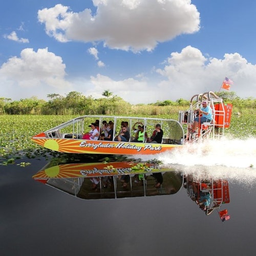 Miami: Excursión en autobús + paseo en barco por la bahía + paseo en hidrodeslizador por Everglades Holiday Park