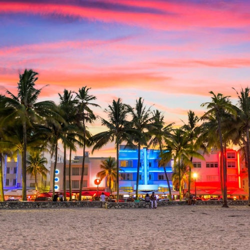 Miami: Visita panorámica nocturna en coche + Rueda de Observación Skyviews