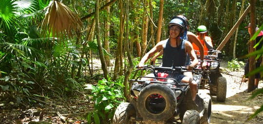 ATV, tirolesa y tour al cenote
