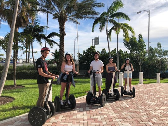 Biscayne Bay boat and self-balancing scooter tour