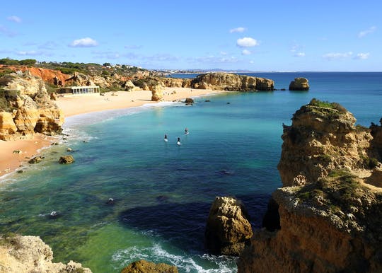 Tour de cuevas con paddle surf en Albufeira