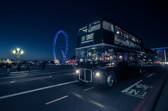 London ghost bus tour and comedy horror show