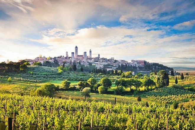 Siena, San Gimignano och Monteriggioni dagstur med vinprovning från Florens