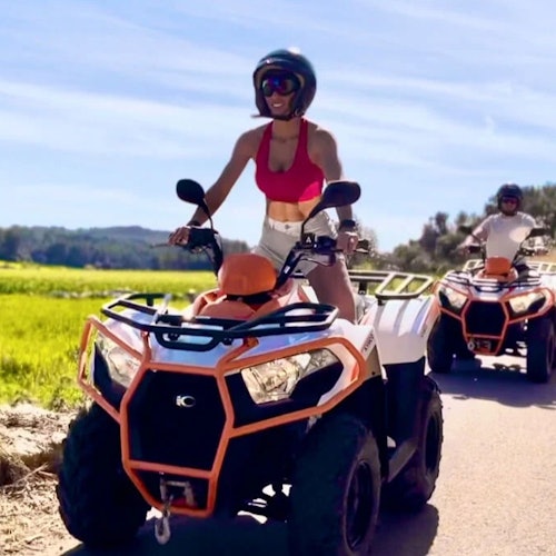 Mallorca: Excursión guiada en quad + snorkel + salto de acantilados