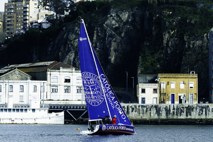 Porto private sailing lesson in a racing boat