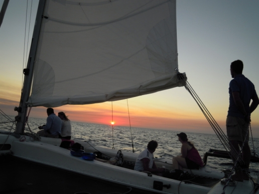 PREMIUM - Sunset on an exclusive catamaran