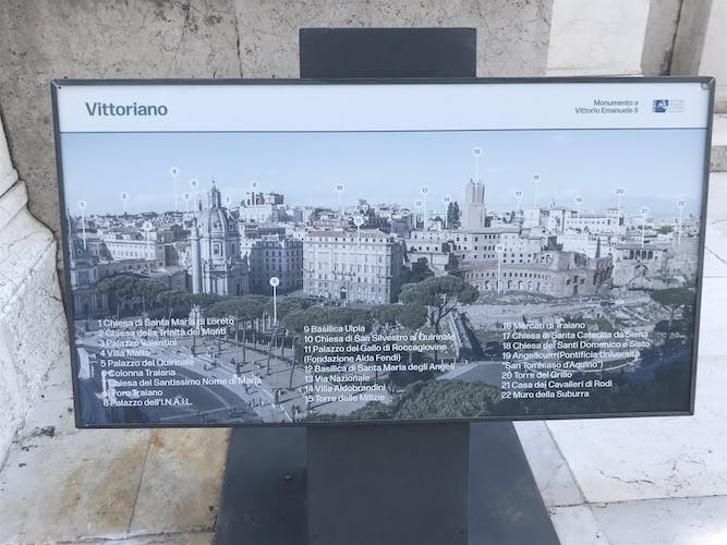 Palazzo Venezia reserved entrance with the Museum of the Risorgimento